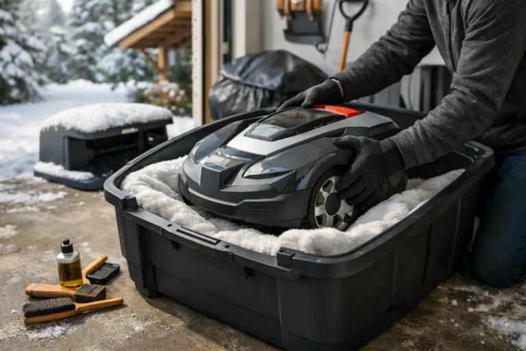 Mähroboter richtig winterfest machen in 7 Schritten